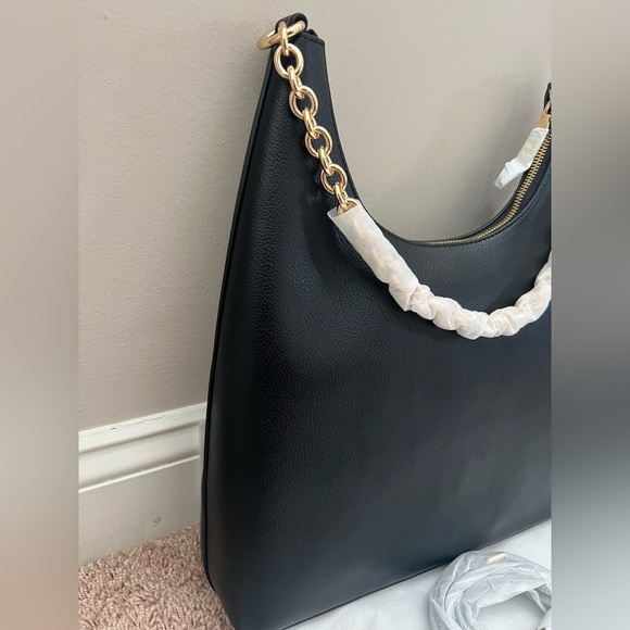 NWT new Anthropologie AOTA darcy faux leather shoulder bag crossbody black purse - Picture 5 of 16